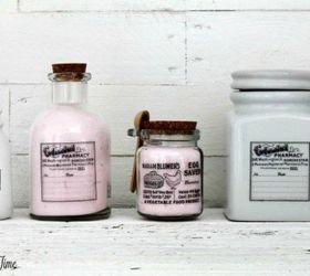 s don t throw out that used jar before you see these countertop ideas, countertops, Transfer an image on them with tape