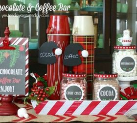 s don t throw out that used jar before you see these countertop ideas, countertops, Add some ribbon for hot chocolate jars