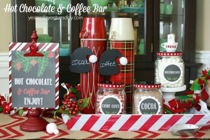 s don t throw out that used jar before you see these countertop ideas, countertops, Add some ribbon for hot chocolate jars