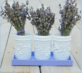 s don t throw out that used jar before you see these countertop ideas, countertops, Turn them into a vase for kitchen flowers