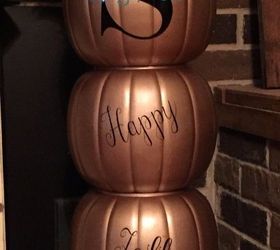 happy fall y all pumpkin topiary, gardening, add the words