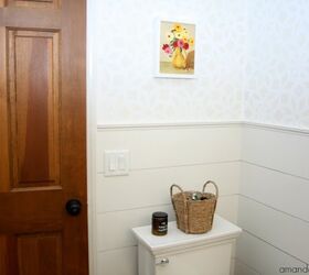 a stenciled bathroom makeover using the kerala allover pattern, bathroom ideas, home decor, home improvement, painting, wall decor