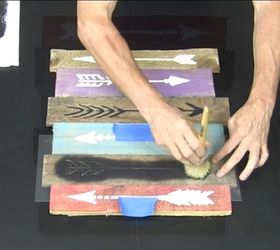 learn how to craft diy art using stencils and a pallet, crafts, how to, pallet