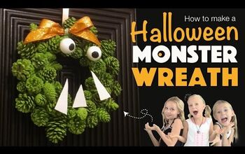 Cómo hacer un monstruo de conos de pino para Halloween