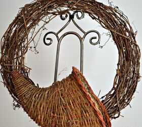 make a cornucopia fall wreath, crafts, wreaths