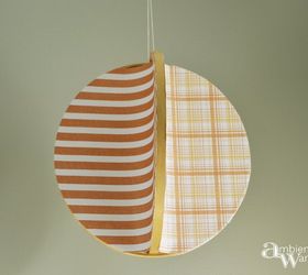 4 Sided Embroidery Hoop Mobile Using Scrapbook Paper