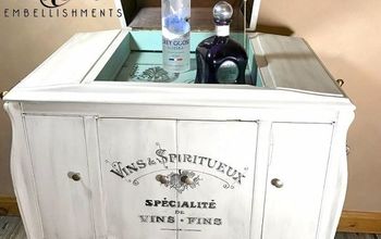 Vintage Victrola Mini Bar/ Liquor Cabinet With Stain Painted Images