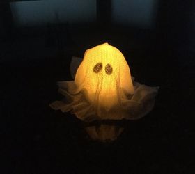 easy halloween light up ghost craft 2 options , crafts, decoupage, halloween decorations, seasonal holiday decor