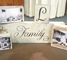 family photo block that great for gift giving, crafts, painting, tools, reupholster