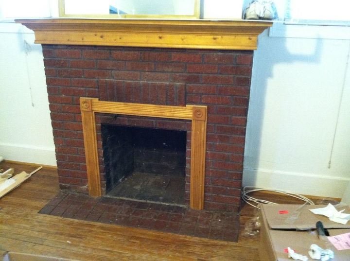 new face for an old fireplace, fireplaces mantels, Ugly with a capital U