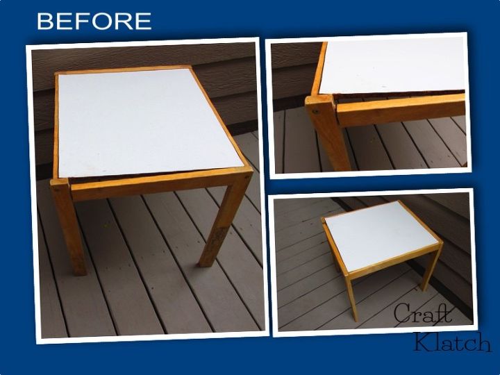 furniture makeover kids table to coastal table garbage to gorgeous, painted furniture, BEFORE