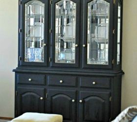 s 8 hutch makeovers we can t stop looking at, painted furniture, After A dark and smooth statement