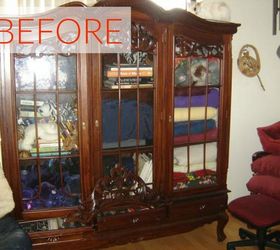 s 8 hutch makeovers we can t stop looking at, painted furniture, Before A beaten and warped vintage closet