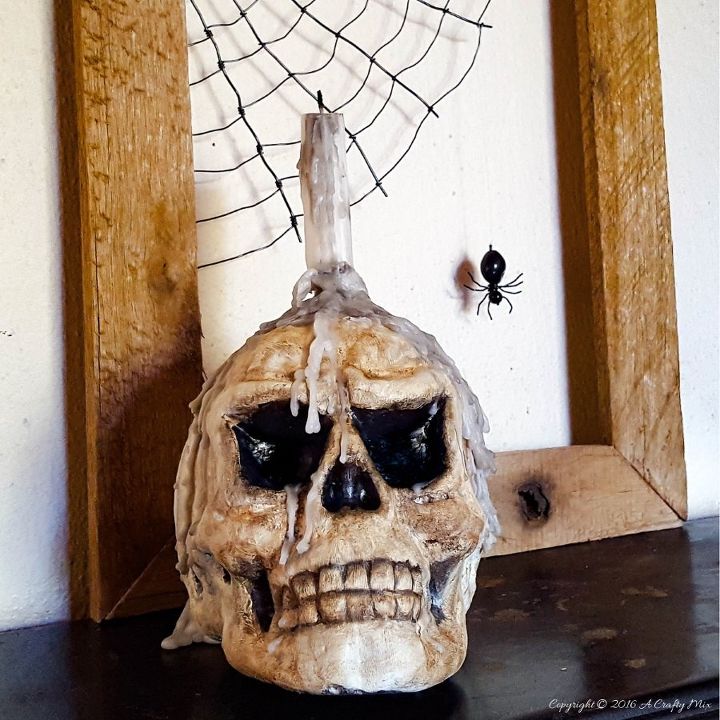 make a spooktacular skull for halloween, crafts, halloween decorations, seasonal holiday decor
