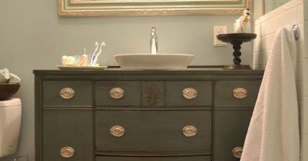 Repurposing Our Dining Room Buffet Into A Bathroom Vanity