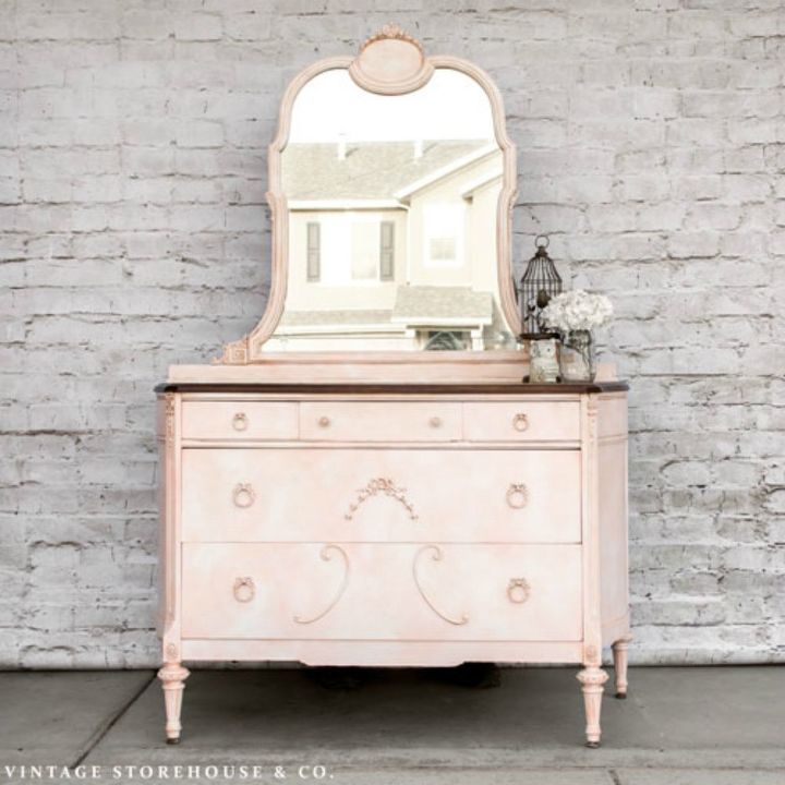 s i hate pink but these makeovers changed my mind , This royal marbled pink dresser