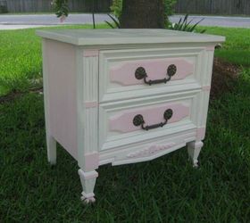 s i hate pink but these makeovers changed my mind , This white nightstand with pink accents
