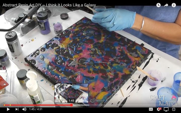 abstract resin art how to diy project, crafts, how to, wall decor