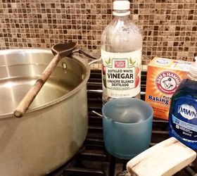 no rub magic diy cleaner degreaser for your kitchen hood, Four ingredients is all you need