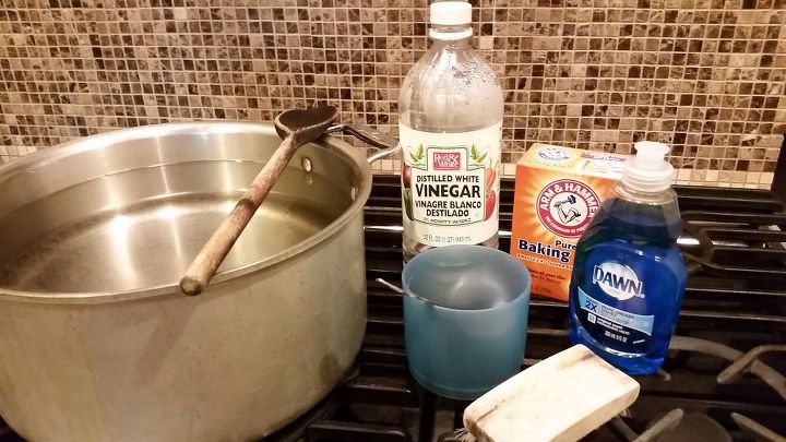 no rub magic diy cleaner degreaser for your kitchen hood, Four ingredients is all you need