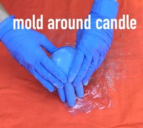 how to make cement hand candle holders, concrete masonry, how to, repurposing upcycling