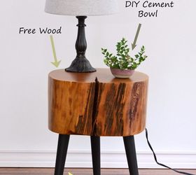 how to make a tree stump side table with diy legs, how to, painted furniture, repurposing upcycling, rustic furniture, woodworking projects, DIY Makeover of Waddell Tapered Leg