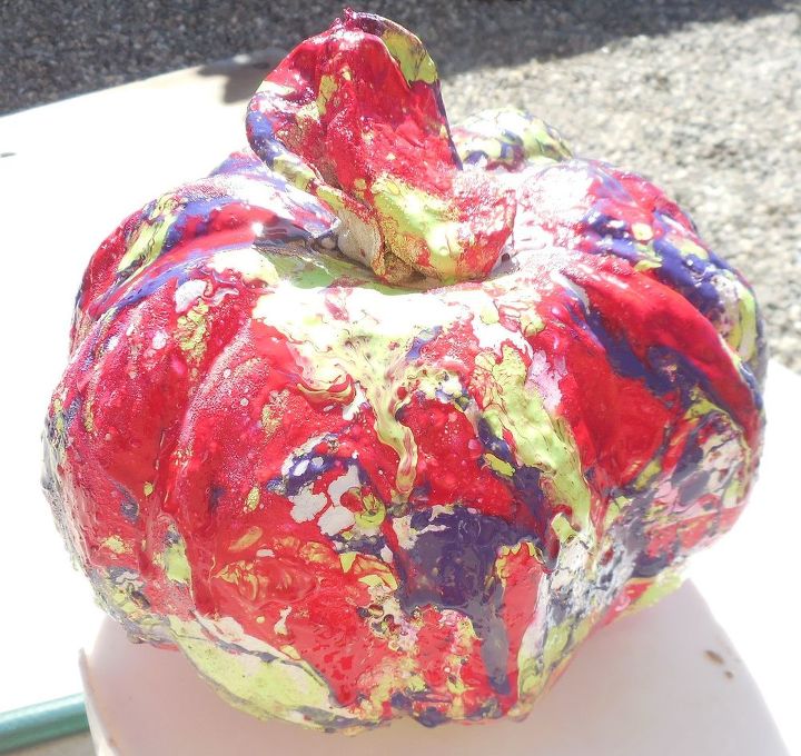 creepy marbleized pumpkin, bathroom ideas, cleaning tips, halloween decorations, home maintenance repairs, painting, plumbing, ponds water features