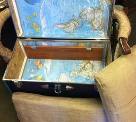 a trunk to park your trunk , crafts, home decor, how to, painted furniture, repurposing upcycling, reupholster, woodworking projects