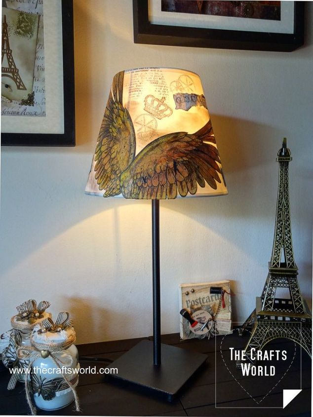 Decorate A Lampshade Hometalk Decorate A Lampshade Crafts Home Decor Lighting Reupholster Window Treatments