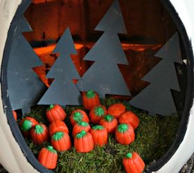 pumpkin patch diorama, chalk paint, crafts, halloween decorations, home decor, how to, painting, repurposing upcycling, seasonal holiday decor