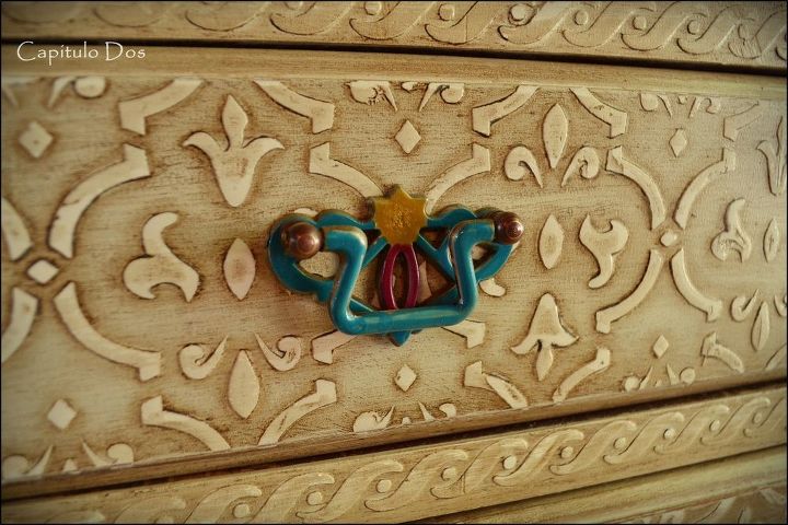 moroccan nightstands, painted furniture