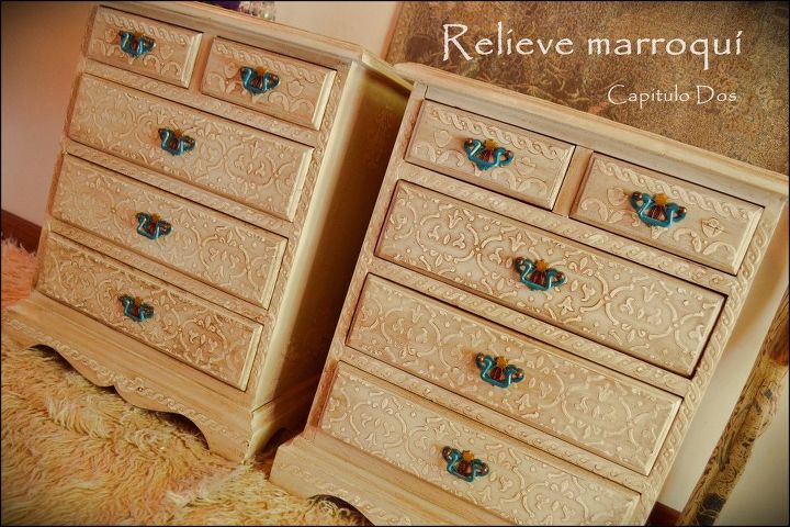 moroccan nightstands, painted furniture