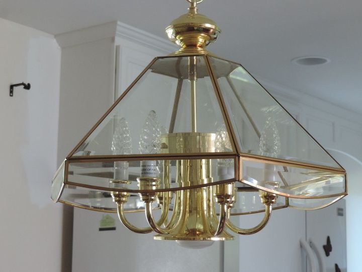 change a chandelier from brass to chrome