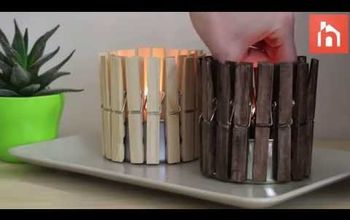 DIY Clothespin Candle Holder