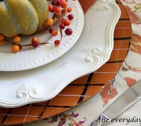 diy fall plaid chargers, crafts, dining room ideas, home decor, how to, seasonal holiday decor