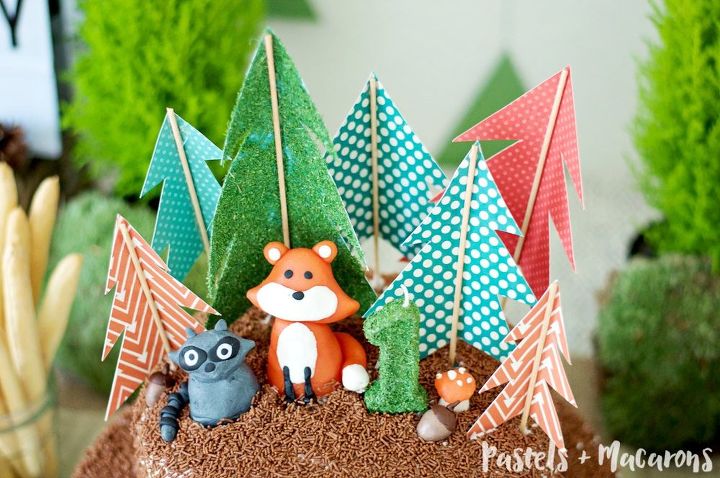 woodlands cake toppers
