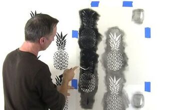 Papel de parede de abacaxi usando estêncil de abacaxi