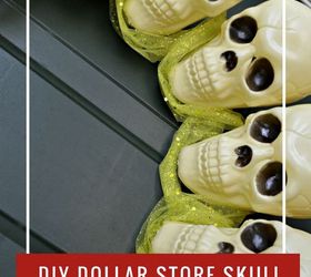 dollar store skull wreath, crafts, wreaths