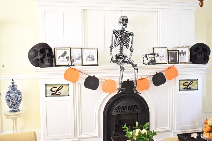 dollarstore pumpkin banner , crafts, halloween decorations