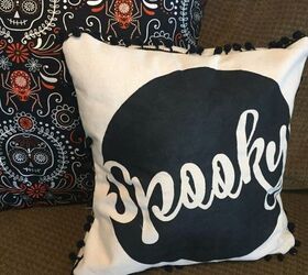  spooky ghost halloween pillow cover tutorial, halloween decorations, how to, seasonal holiday decor