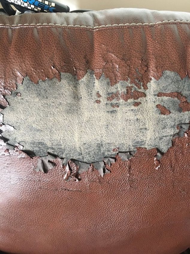 peeling faux leather chair