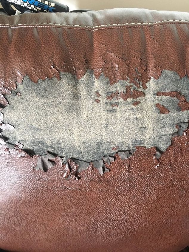 Peeling faux leather chair