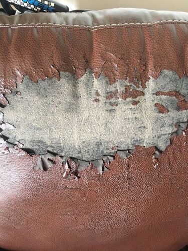 Peeling faux leather chair Hometalk