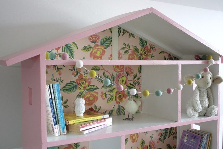 vintage dollhouse bookcase, bedroom ideas, painted furniture, painting, shelving ideas, storage ideas