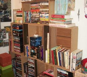 use old drawers for book and movie shelves , architecture, repurposing upcycling, shelving ideas