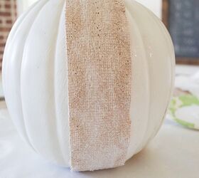 cute and easy burlap covered pumpkin, crafts
