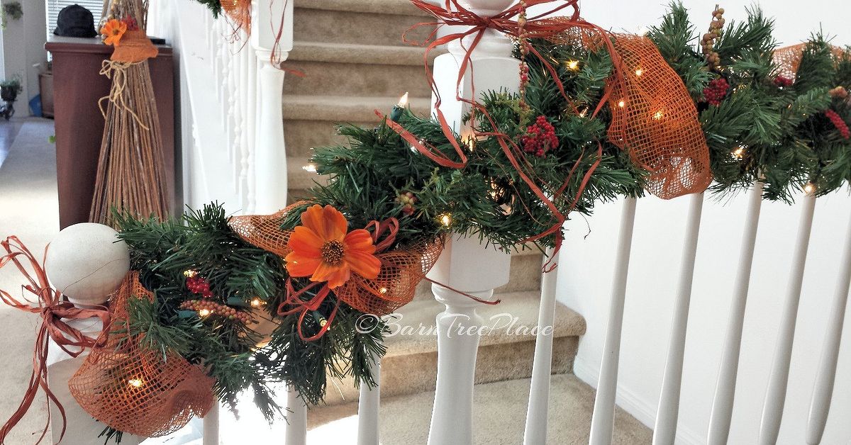 Fall Banister Decorating Hometalk