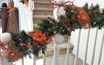 Fall Banister Decorating