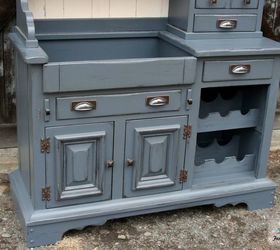 a painted hutch beast turned beauty, painted furniture