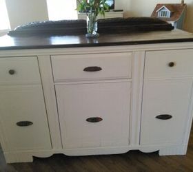 re finishing old family buffet, appliances, countertops, kitchen cabinets, kitchen design, outdoor living, painted furniture, painting, ponds water features, woodworking projects, The final piece It turned out so beautiful